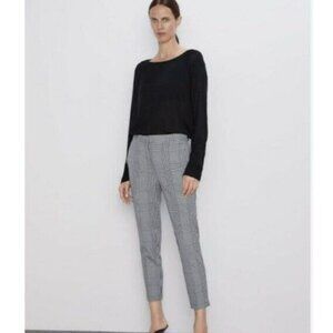 Zara Jogger Waist Plaid Pants S